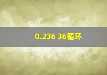 0.236 36循环